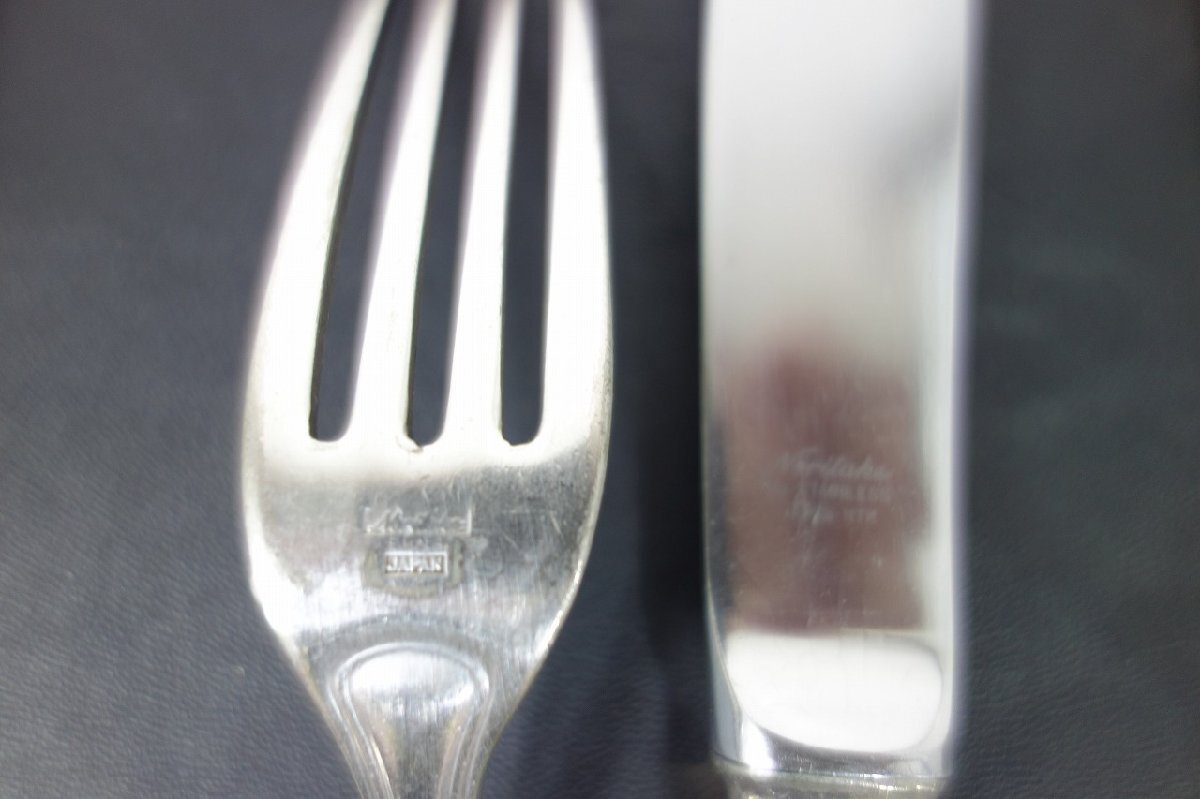 Noritake Noritake 10 шт. комплект EPNS. белый . серебряный серебряный металлизированный столовый нож & вилка. . лезвие нет руль часть пустой .A-22