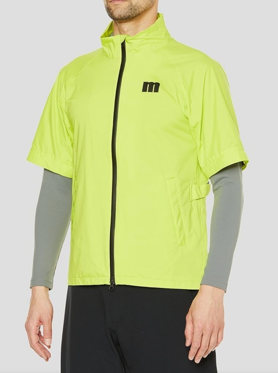 新品 マンシングウェアゴルフ レインジャケット/メンズ/M/ライム シンピン テイカ48400 マンシング レインウェア セットアップ