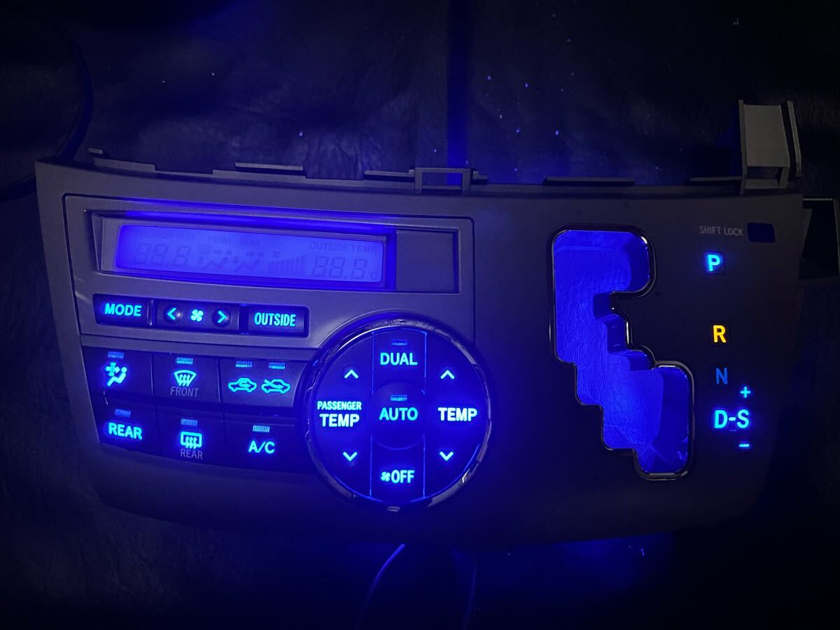 1円スタート　高品質(zhì) 50 系 エスティマ LED打ち替え済みエアコンパネル ブルー スイッチ 返送不要 GSR50W 55900-28A51 110900-1190