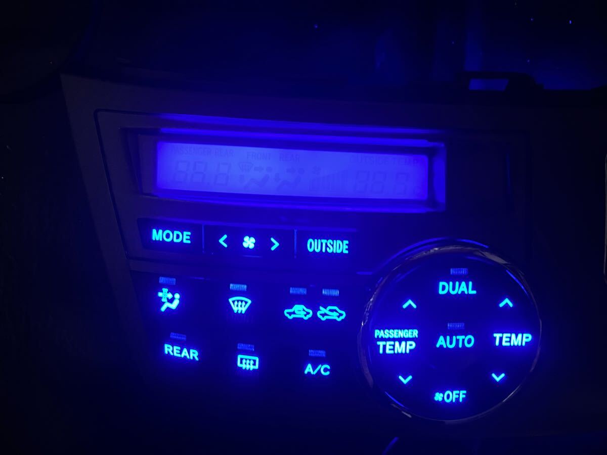 1円スタート　高品質(zhì) 50 系 エスティマ LED打ち替え済みエアコンパネル ブルー スイッチ 返送不要 GSR50W 55900-28A51 110900-1190
