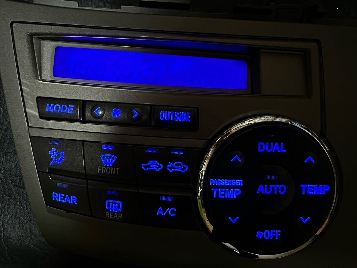 1円スタート　高品質(zhì) 50 系 エスティマ LED打ち替え済みエアコンパネル ブルー スイッチ 返送不要 GSR50W 55900-28A51 110900-1190