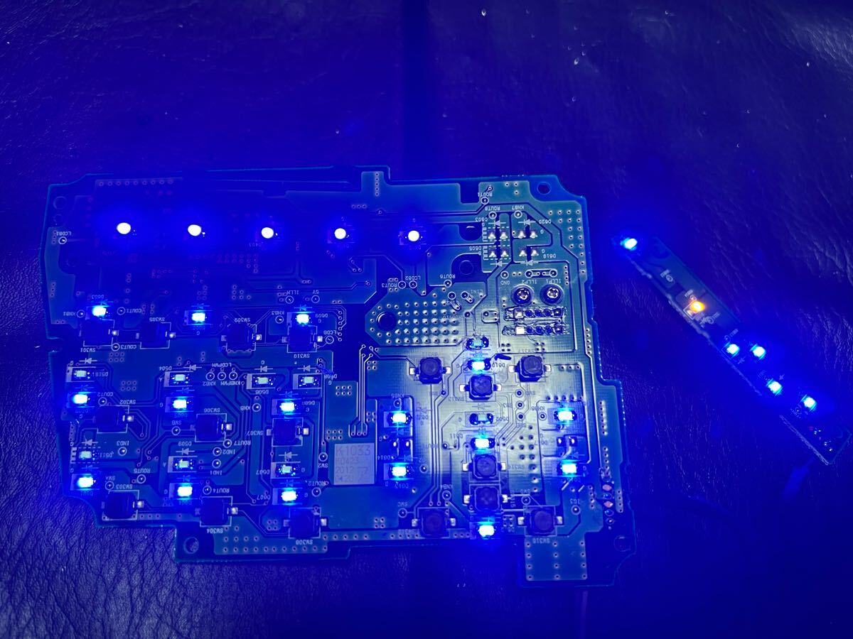 1円スタート　高品質(zhì) 50 系 エスティマ LED打ち替え済みエアコンパネル ブルー スイッチ 返送不要 GSR50W 55900-28A51 110900-1190