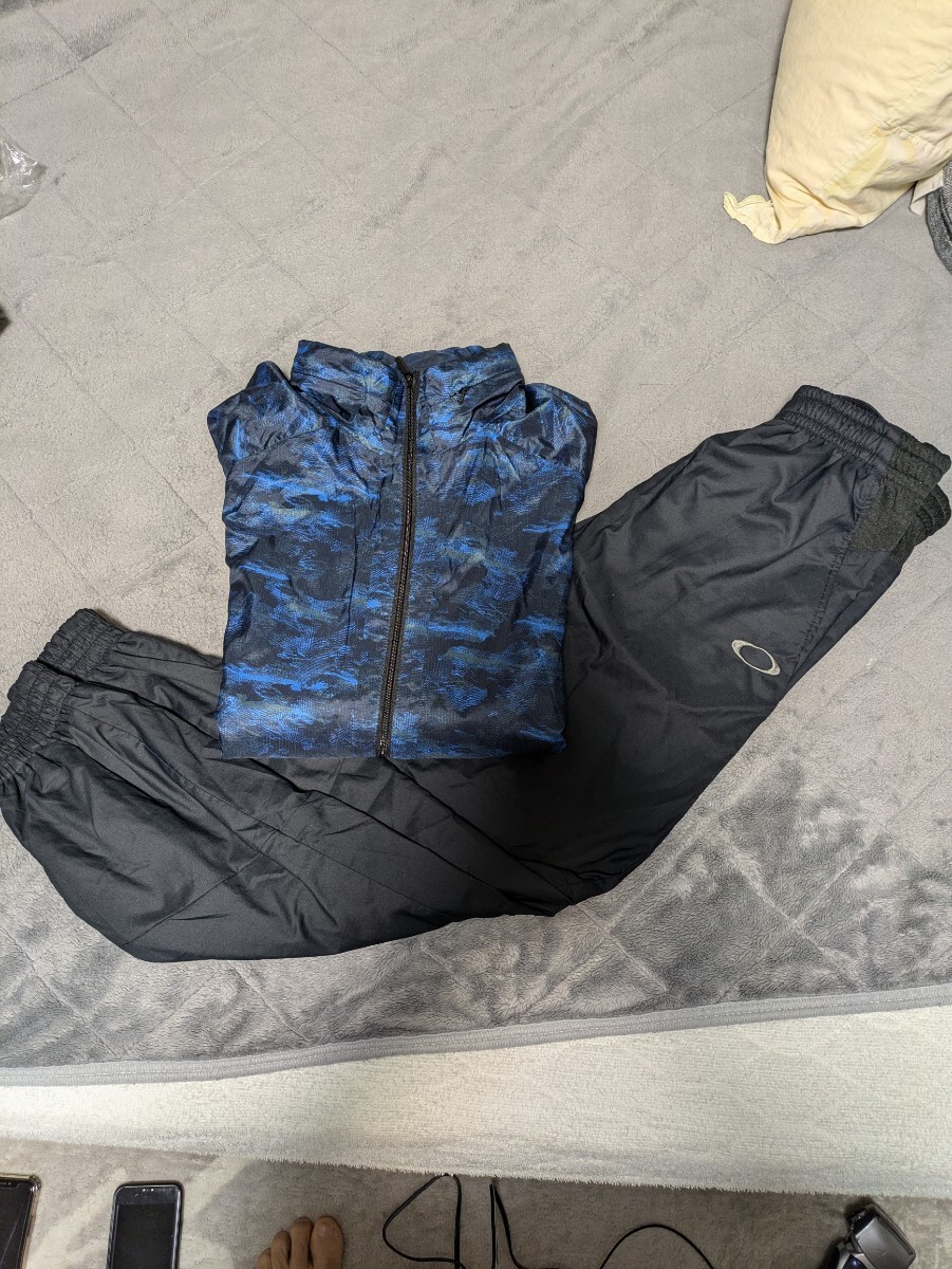 OAKLEY　オークリー　 ウインドブレーカー セットアップ　上XL　下M　里起毛有