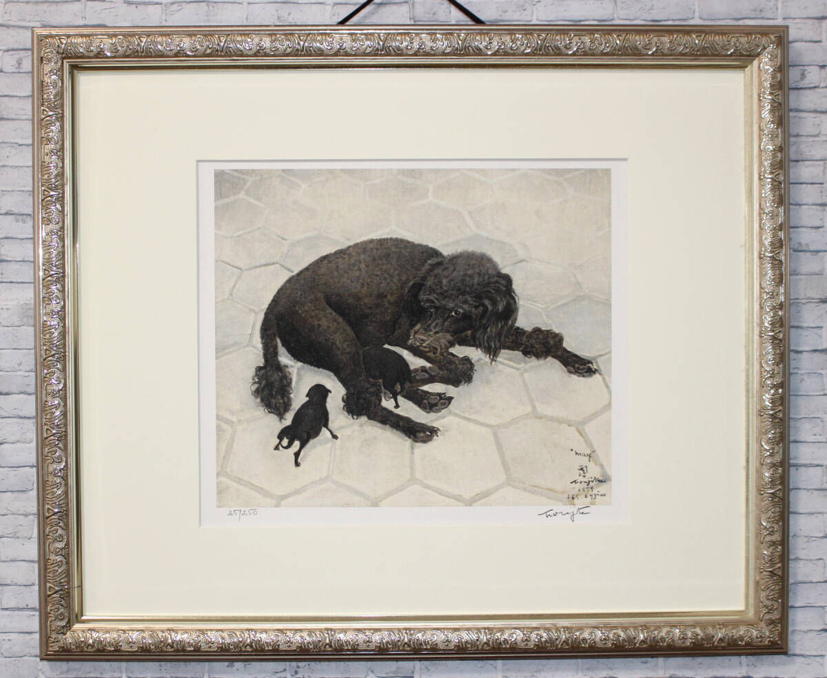 売れ筋】 藤田嗣治 版画 150部限定 エスタンプリトグラフ 売れ筋】 藤田嗣治 版画 150部限定 エスタンプリトグラフ