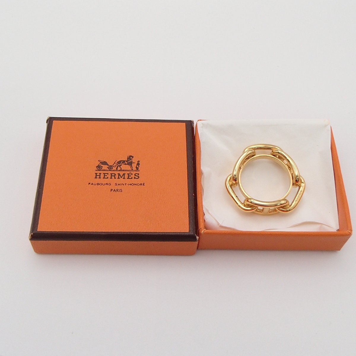 ☆HERMES エルメス スカーフリング/ 約11.3g/アクセサリー 箱 ☆HERMES エルメス スカーフリング/ 約11.3g/アクセサリー 箱