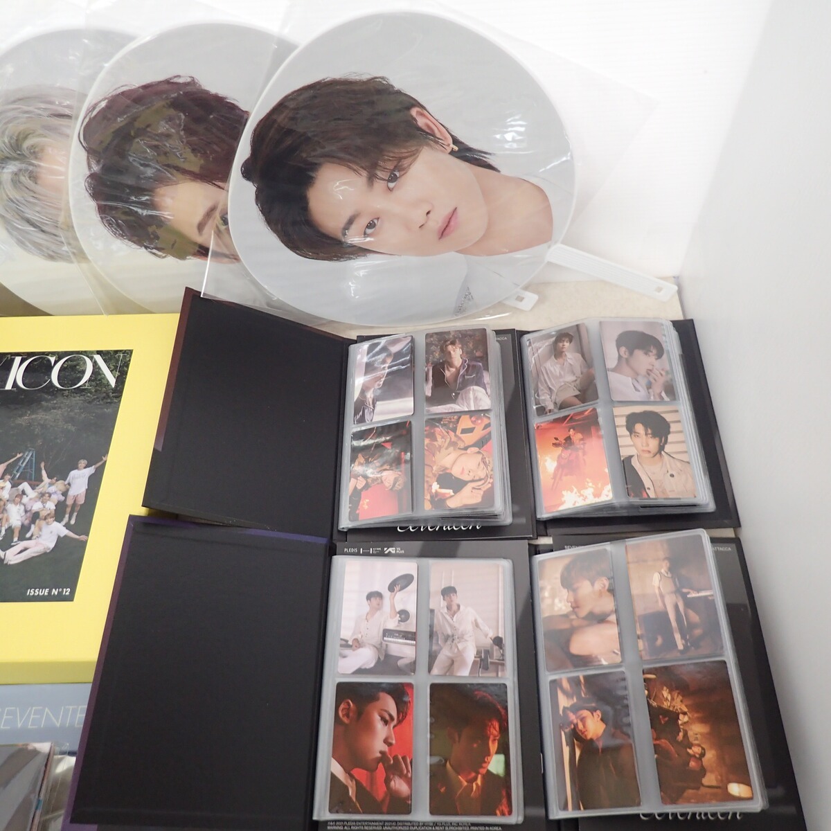 SEVENTEEN グッズ トレカ/うちわ/バインダー 等 まとめてセット SEVENTEEN グッズ トレカ/うちわ/バインダー 等 まとめてセット