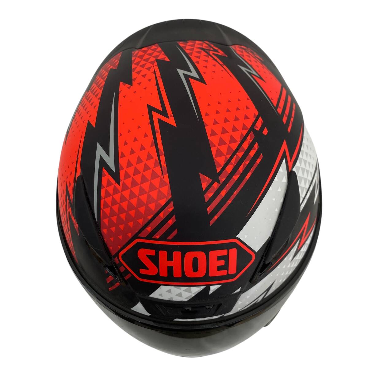 【美品】 SHOEI ショウエイ Z-7 VARIABLE フルフェイスヘルメット　※B+COM SB6X付き S/55㎝ 白系 ホワイト系 赤系 レッド系　 16428-100