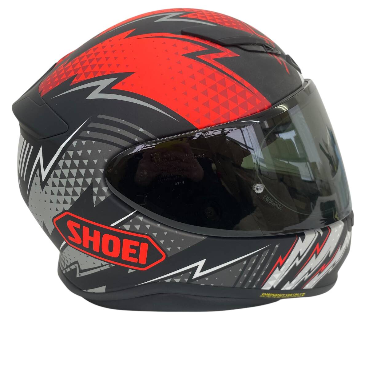 【美品】 SHOEI ショウエイ Z-7 VARIABLE フルフェイスヘルメット　※B+COM SB6X付き S/55㎝ 白系 ホワイト系 赤系 レッド系　 16428-100
