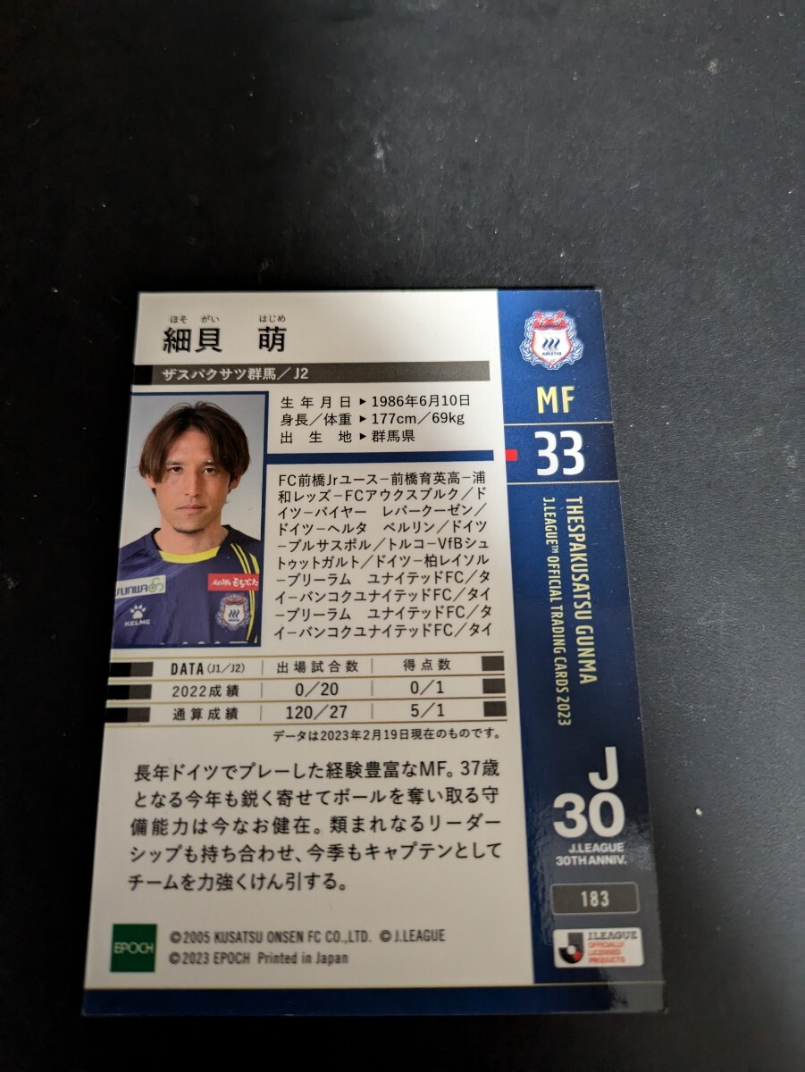 即決☆Jカード2023 ザスパクサツ群馬 細貝萌(2010-)|売買され 即決☆Jカード2023 ザスパクサツ群馬 細貝萌(2010-)|売買され