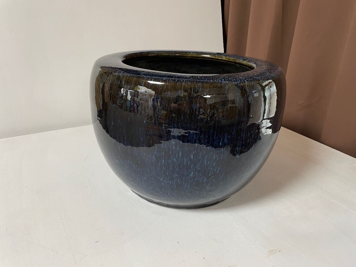火鉢 陶器 金魚鉢 古民具 昭和レトロ アンティーク 睡蓮鉢 火鉢 陶器 金魚鉢 古民具 昭和レトロ アンティーク 睡蓮鉢