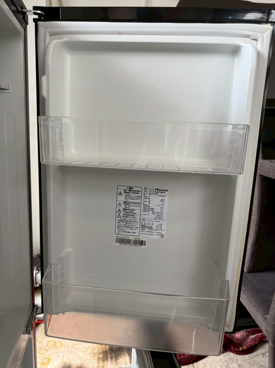 I☆ 中古 Hisense 150L 2ドア冷凍冷蔵庫 右開き 省エネLED照明 I☆ 中古 Hisense 150L 2ドア冷凍冷蔵庫 右開き 省エネLED照明