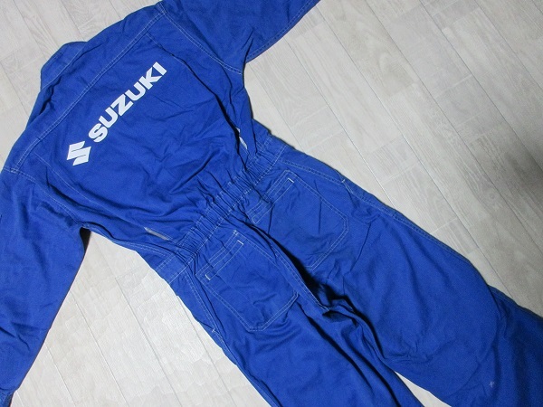 『 送料無料！』《 非売品！》★貴重 ?《 定番モデル！》【スズキ?SUZUKI】作業(yè)服！長袖メカニックツナギ?オールインワン?L