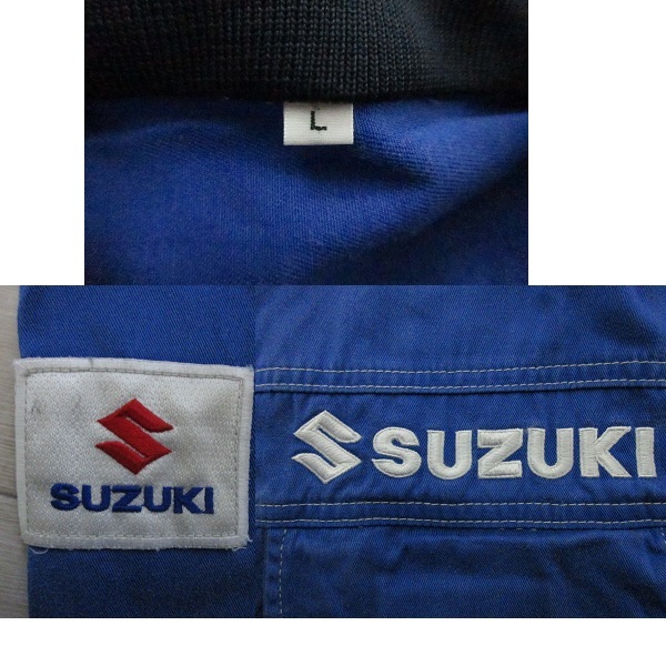 『 送料無料！』《 非売品！》★貴重 ?《 定番モデル！》【スズキ?SUZUKI】作業(yè)服！長袖メカニックツナギ?オールインワン?L
