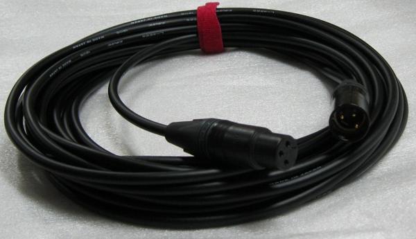 高品質カラーマイクケーブル　XLRオス/メス　10m　（黒）　FMB10-BK　ケーブルストラップ付き