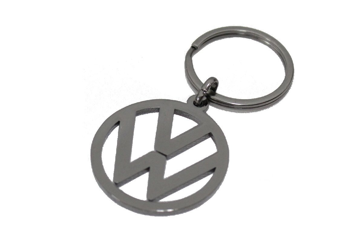 VW US純正 new-logo レッド&ブラッククローム?キーチェン【GENUINE PARTS】新品/