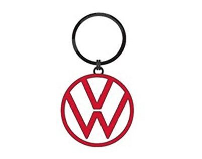 VW US純正 new-logo レッド&ブラッククローム?キーチェン【GENUINE PARTS】新品/