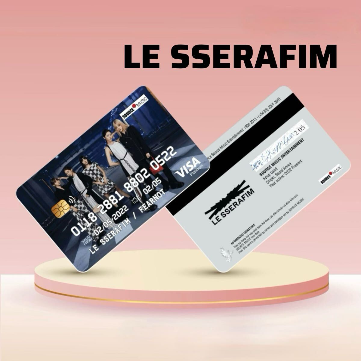 LE SSERAFIM ルセラフィム　クレジットカード風(fēng)　フォトカード　クレカ風(fēng)　トレカ