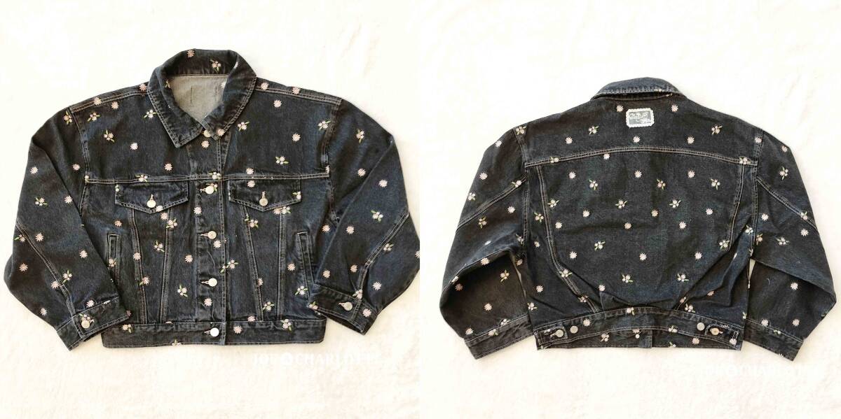 ダーリッチ darich スプリングフラワーデニムGジャン BLK ダーリッチ darich スプリングフラワーデニムGジャン BLK
