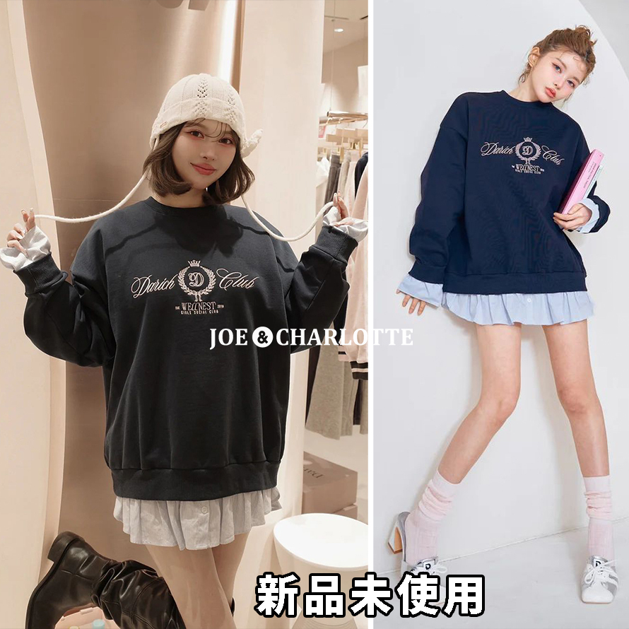ダーリッチ Darich Clubスウェットトップス NVY ネイビー しゃる ダーリッチ Darich Clubスウェットトップス NVY ネイビー しゃる
