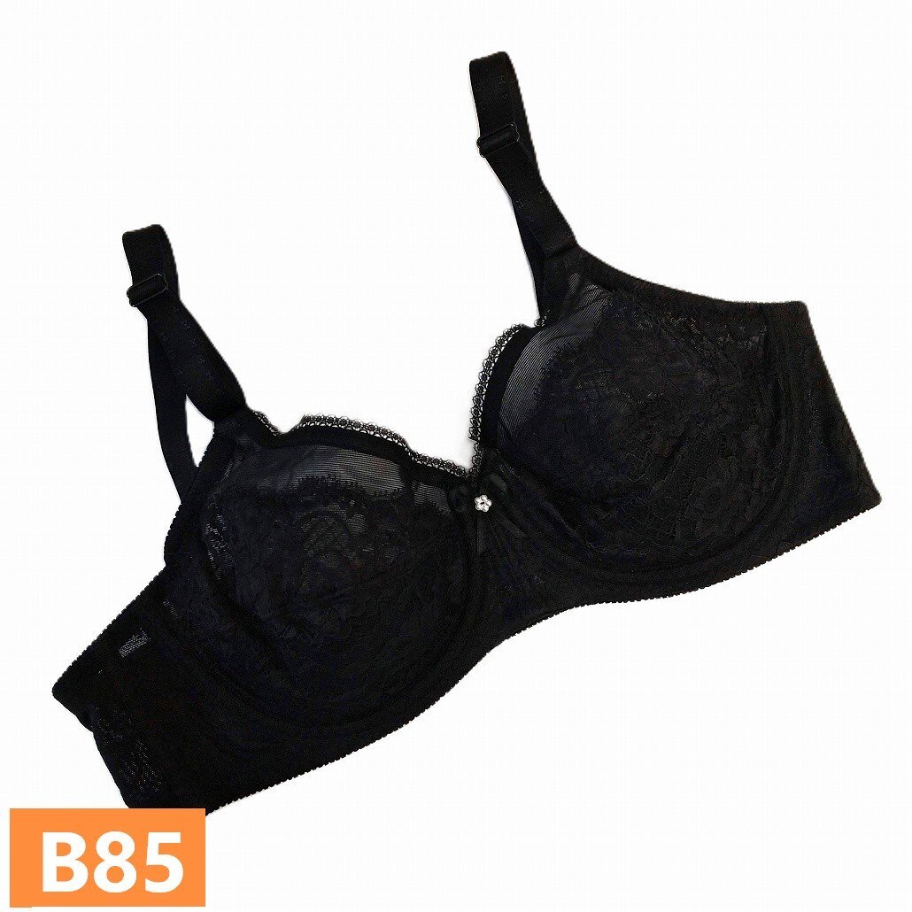 シャンデール ブラジャー B85 ブラック　黒 新品未使用 サンプル フルカップ 補正 補整 ワイヤー入 大きいサイズ　s934