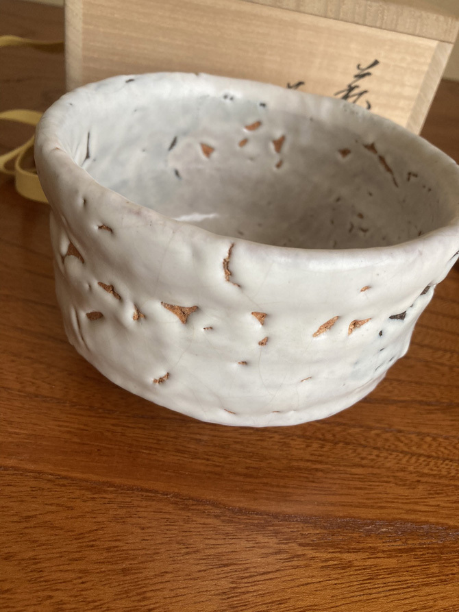 茶碗（抹茶碗） 萩焼 白釉茶碗（抹茶碗） 宇田川抱青 1041