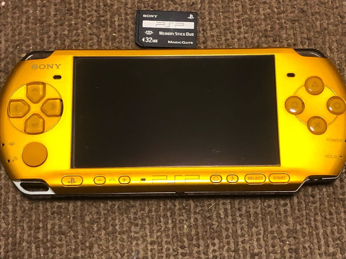 ☆美品 液晶無傷 動作良好 PSP-3000 ブライトイエロー 丸ボタン ☆美品 液晶無傷 動作良好 PSP-3000 ブライトイエロー 丸ボタン