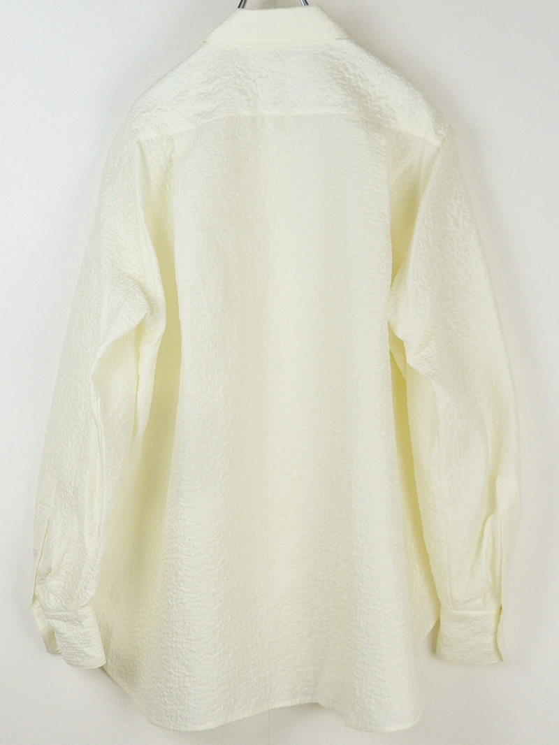 滝沢眞規(guī)子さん著用 BLAMINK ブラミンク 24AW ジャカード レギュラーカラー シャツ ブラウス38 Drawer コットン×シルク 定価14.3萬(wàn)円