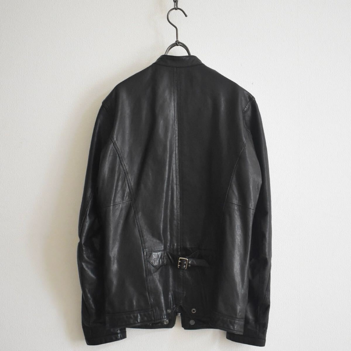 伝説級】極美品 DIESEL 裏地総柄 ラムレザー シングルライダース 伝説級】極美品 DIESEL 裏地総柄 ラムレザー シングルライダース