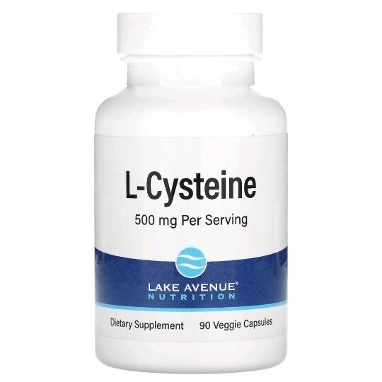Lシステイン　500mg ベジカプセル90粒 レイクアベニューニュートリション　ナウフーズ