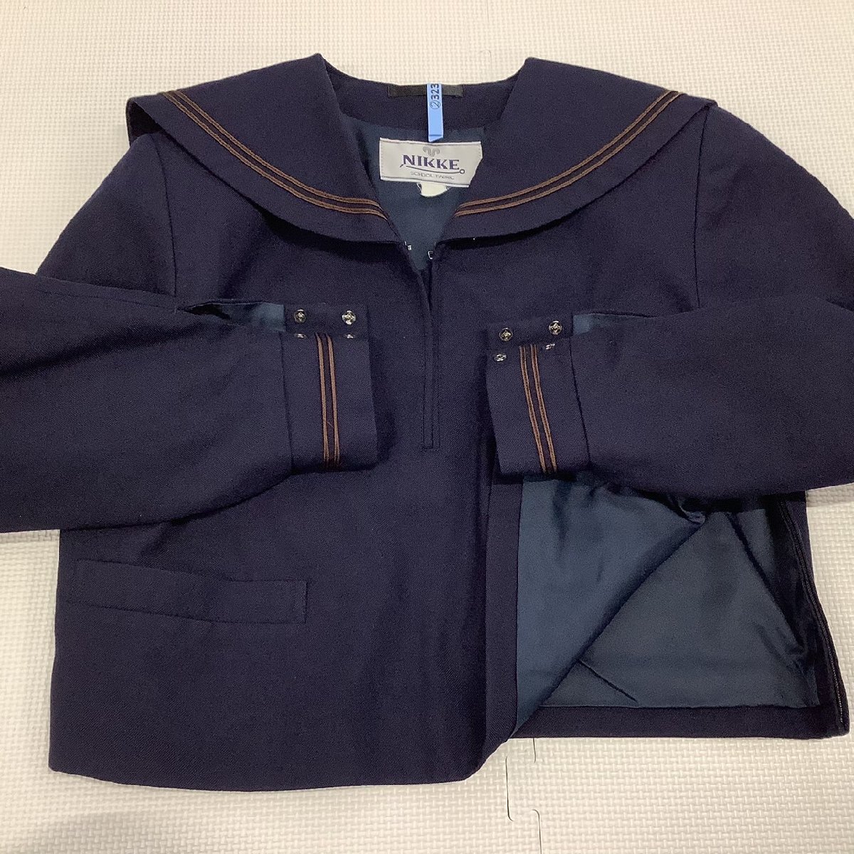 I1275/Y(中古)山形県 山形西高校 女子制服2点 /冬セーラー:11/冬