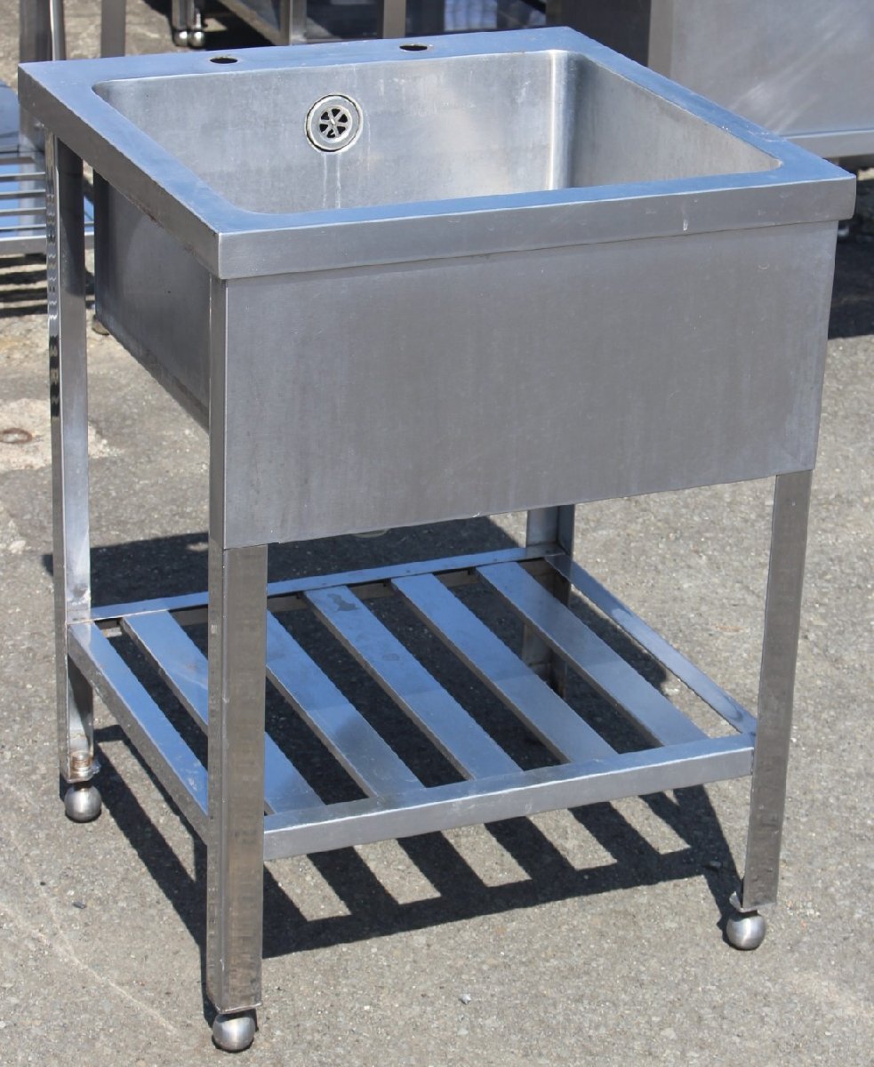 wz0316 ステンレス 1槽 シンク 流し台 幅600mm 中古 厨房設備 厨房 飲食店 業務用