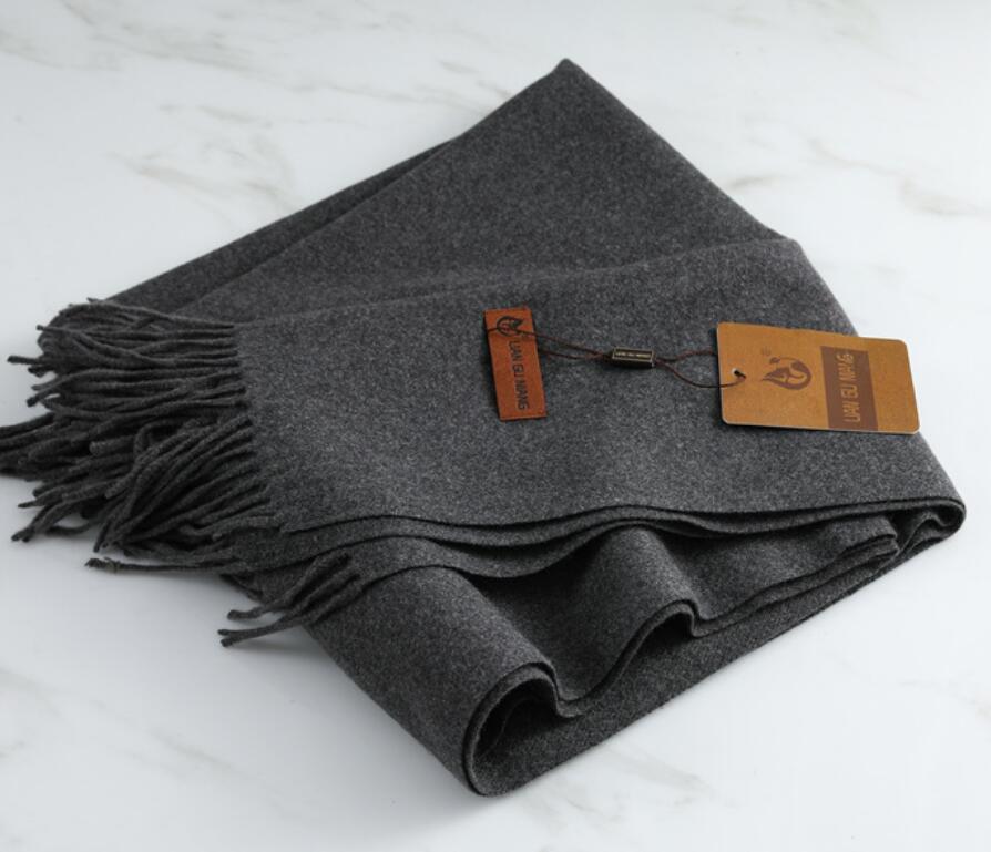 送料無料■極上 柔らか 上質 ストール カシミヤ 暖か カシミヤ 大判 マフラー ■ 濃い灰色_画像4