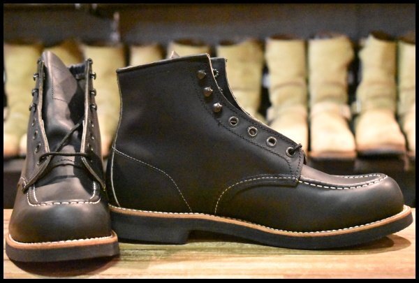 【8.5D 箱付 未使用 12年】レッドウィング 9213 アイリッシュセッター 黒 ブラック オイルドレザー モックトゥ ブーツ redwing HOPESMORE_画像2