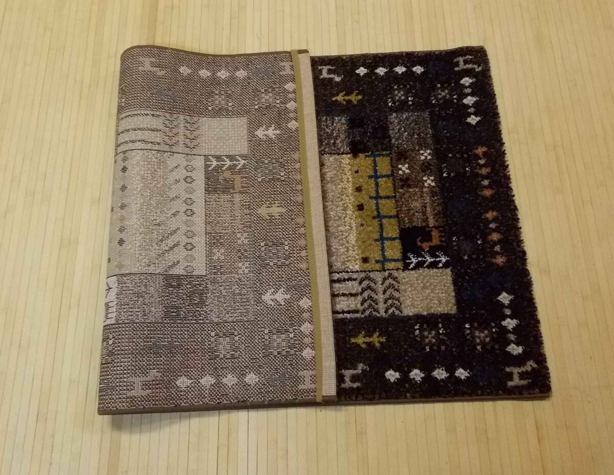 玄関マット　ラグマット　70×120cm ブラウン　汚れが糸の中に染み込みません　キャベ柄　北欧　土足OK耐久性バツグン 沖縄、諸島部は不可_画像4