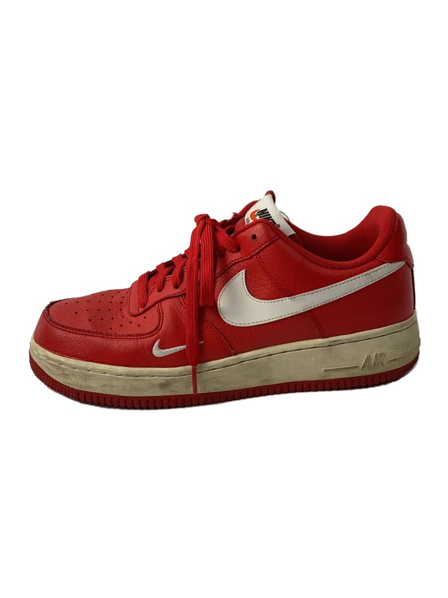 NIKE◆NIKE AIR FORCE 1/エアフォース/レッド/6/27cm/RED/レザー