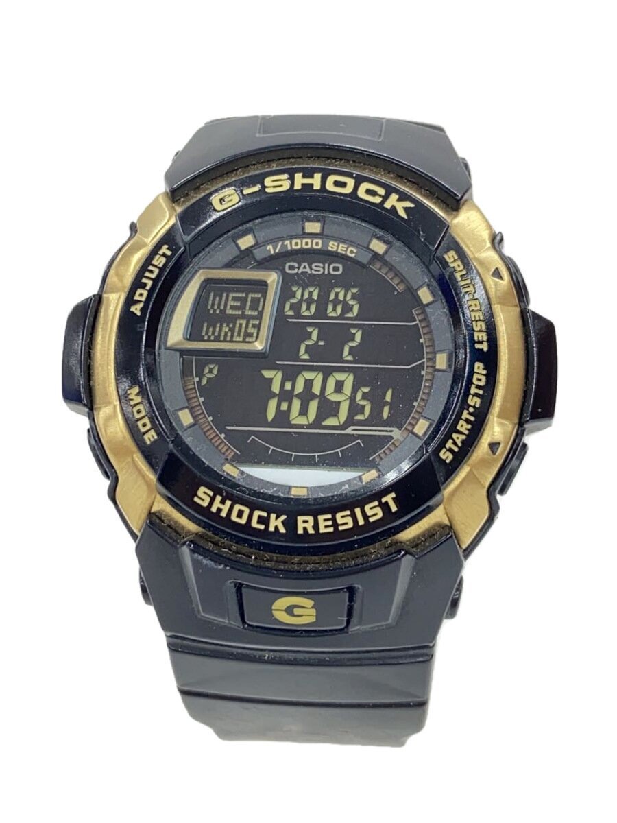 CASIO◆クォーツ腕時計・G-SHOCK/デジタル/ラバー/BLK/BLK
