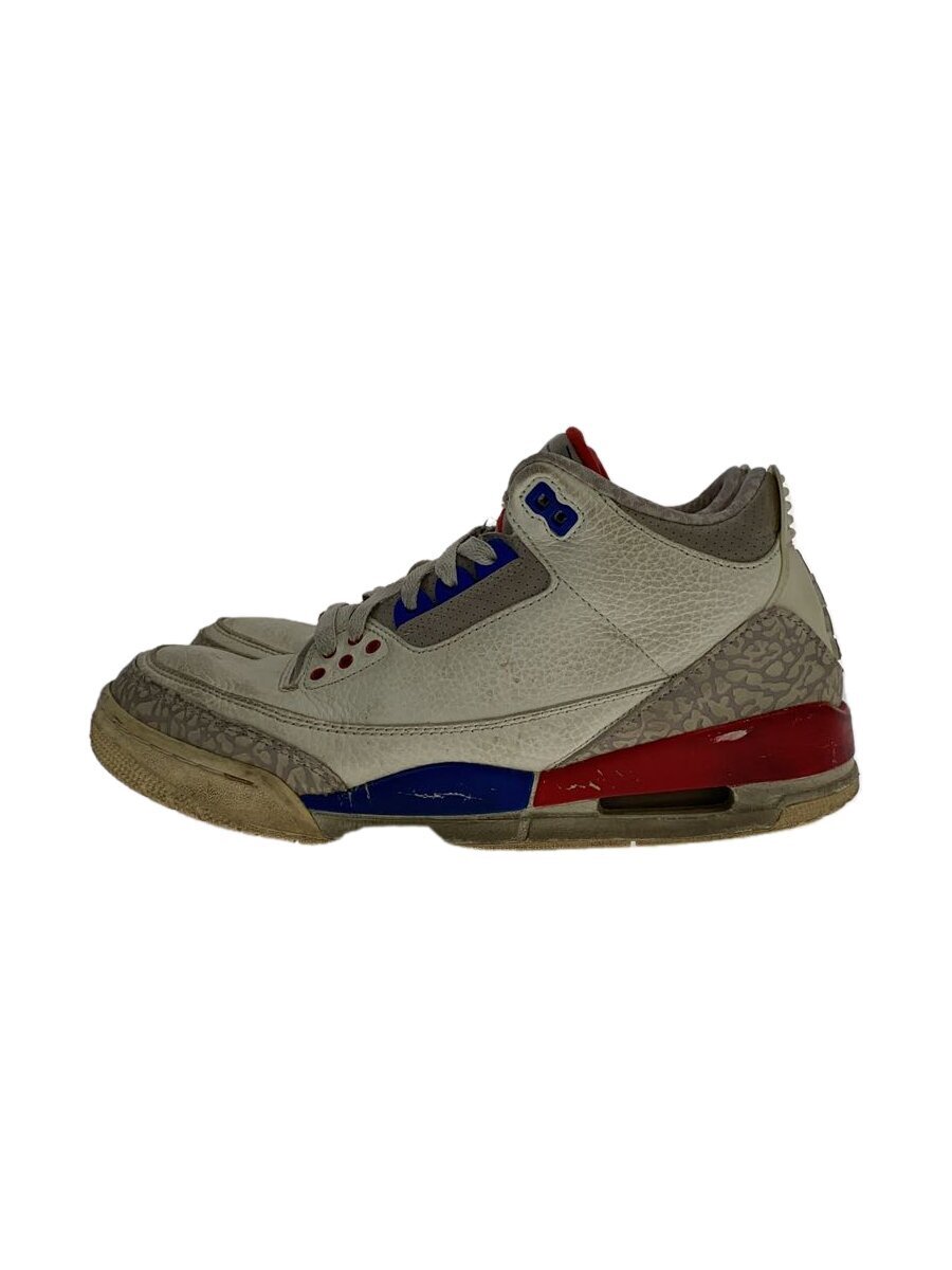 NIKE◆AIR JORDAN 3 RETRO/エアジョーダンレトロ/ホワイト/136064-140/27cm/WHT