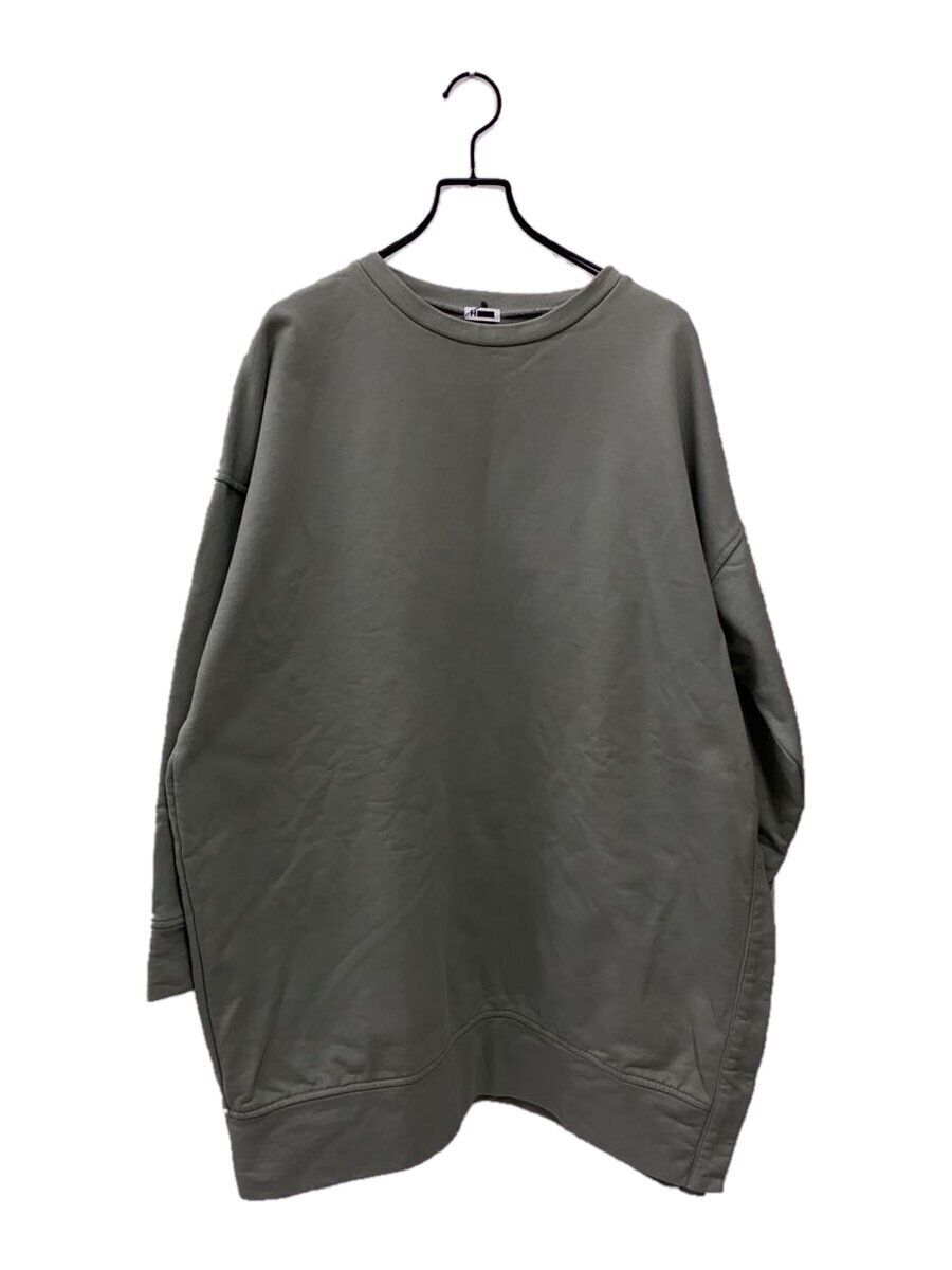 H BEAUTY&YOUTH◆SIDE SLIT BIG SWEAT PULLOVスウェット/-/コットン/GRN/無地/1612-222-46//