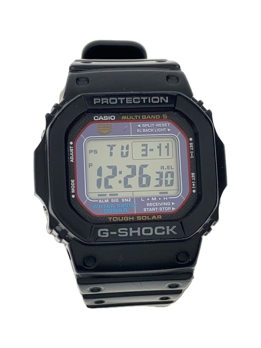CASIO◆ソーラー腕時計・G-SHOCK/デジタル/BLK