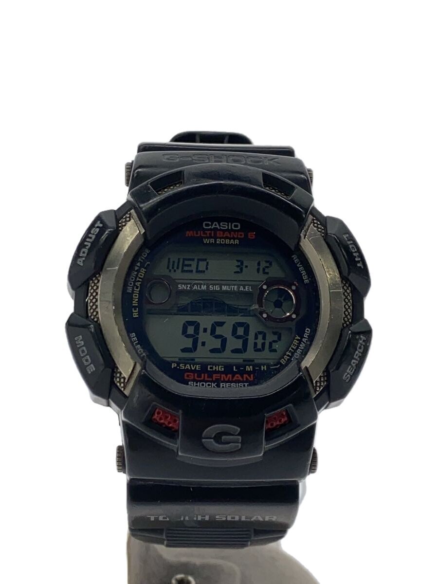 CASIO◆ソーラー腕時計・G-SHOCK/デジタル/BLK