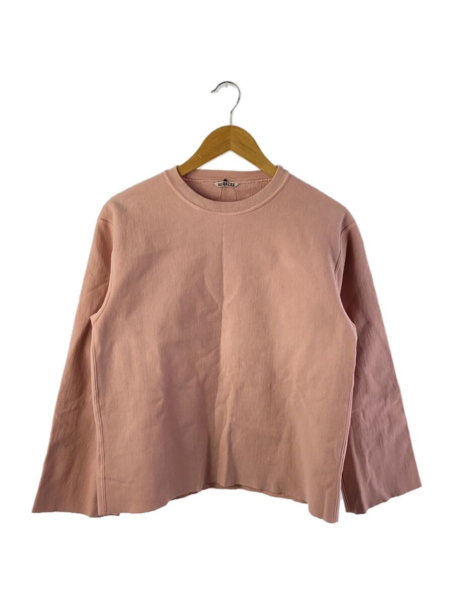 AURALEE◆20AW/SUPER MILLED SWEAT CUT-OFF P/O/1/コットン/ピンク/A20AP05SM
