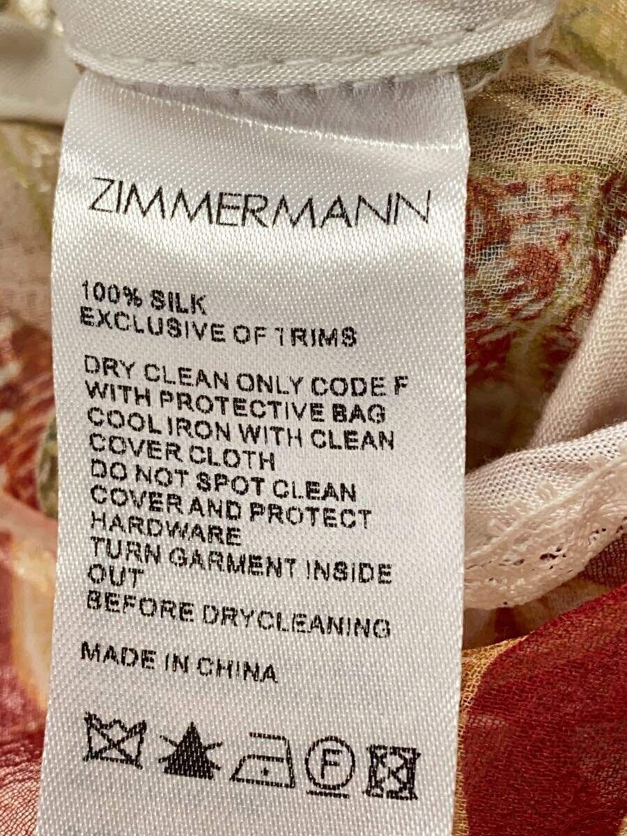 Zimmermann◆長袖ワンピース/0/シルク/マルチカラー/総柄//