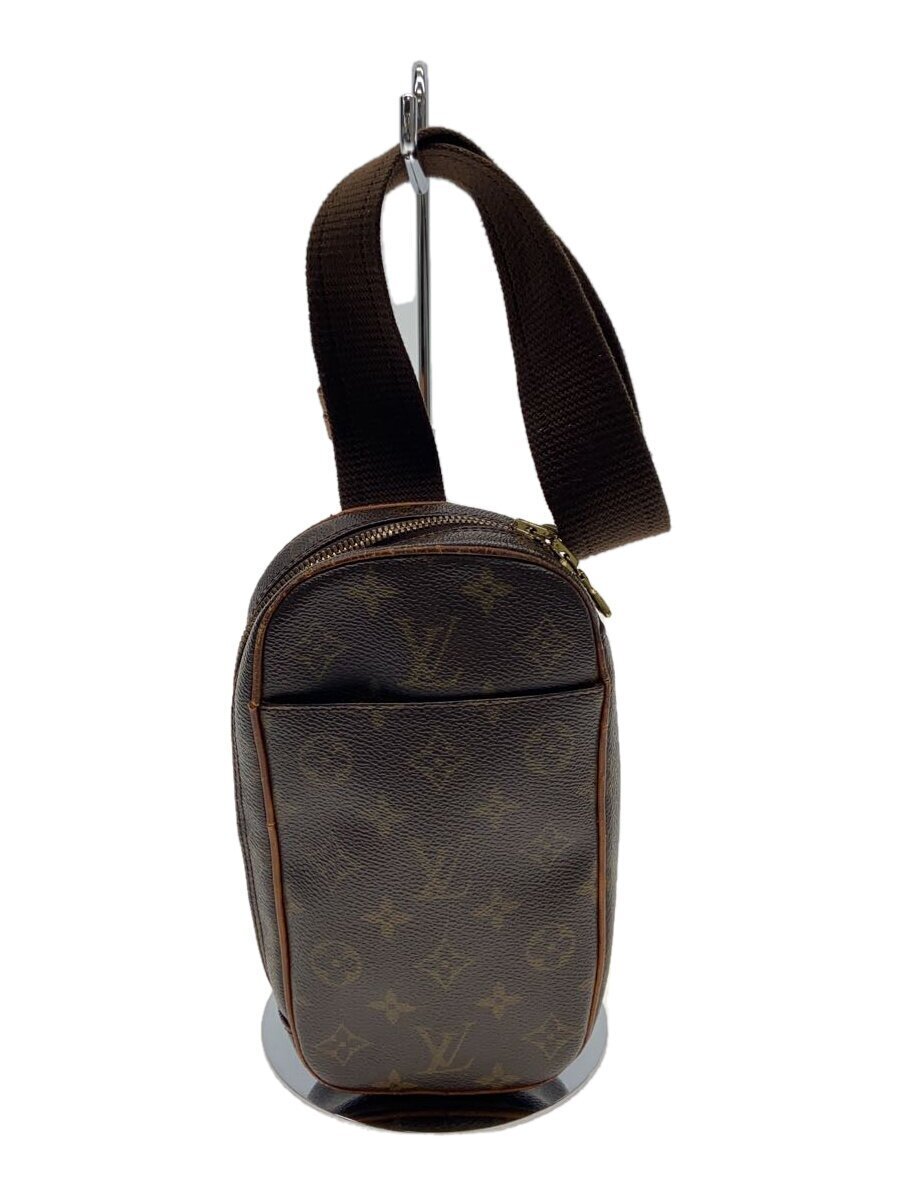 LOUIS VUITTON* небольшая сумочка * gun ju_ монограмма * парусина _BRW/ кожа 