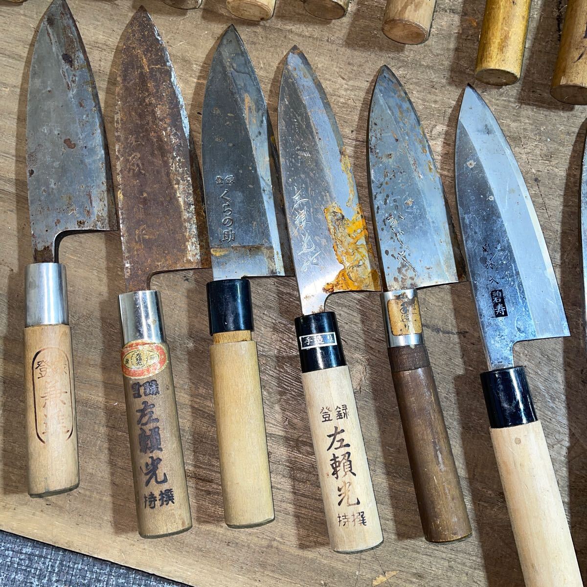 調理器具 堺など 出刃包丁 中古品 22個まとめ ジャンク(出刃包丁 調理器具 堺など 出刃包丁 中古品 22個まとめ ジャンク(出刃包丁