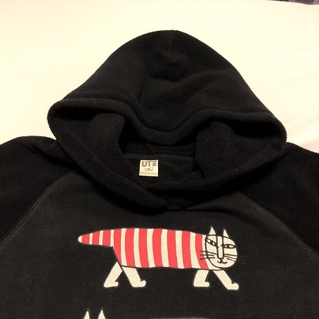 ★UNIQLO / ユニクロ×リサ・ラーソン コラボ メンズ プルオーバーパーカー <XL> 絵柄マイキー / ブラック_画像3