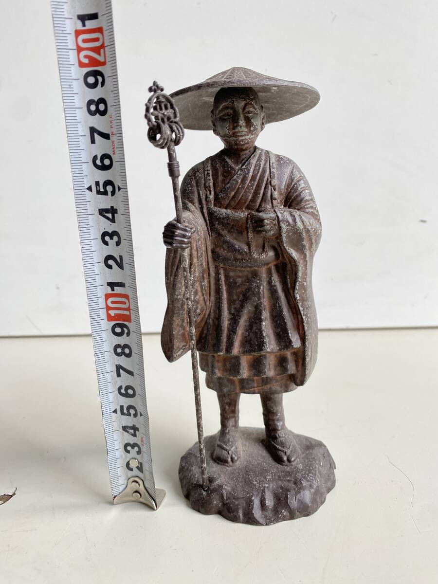 ⑪t104◇空海◇弘法大師 置物 オブジェ 高さ約19cm 仏像 ⑪t104◇空海◇弘法大師 置物 オブジェ 高さ約19cm 仏像