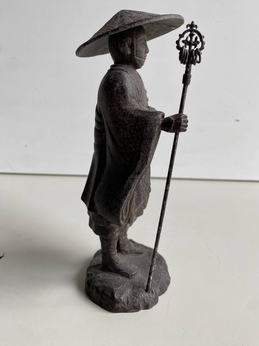 ⑪t104◇空海◇弘法大師 置物 オブジェ 高さ約19cm 仏像 ⑪t104◇空海◇弘法大師 置物 オブジェ 高さ約19cm 仏像