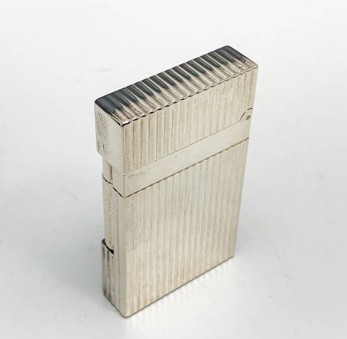 S.T Dupont デュポン ライン2 ヴァーティカルライン シルバーカラー ライター 喫煙具 小物 趣味 コレクション※現(xiàn)狀品