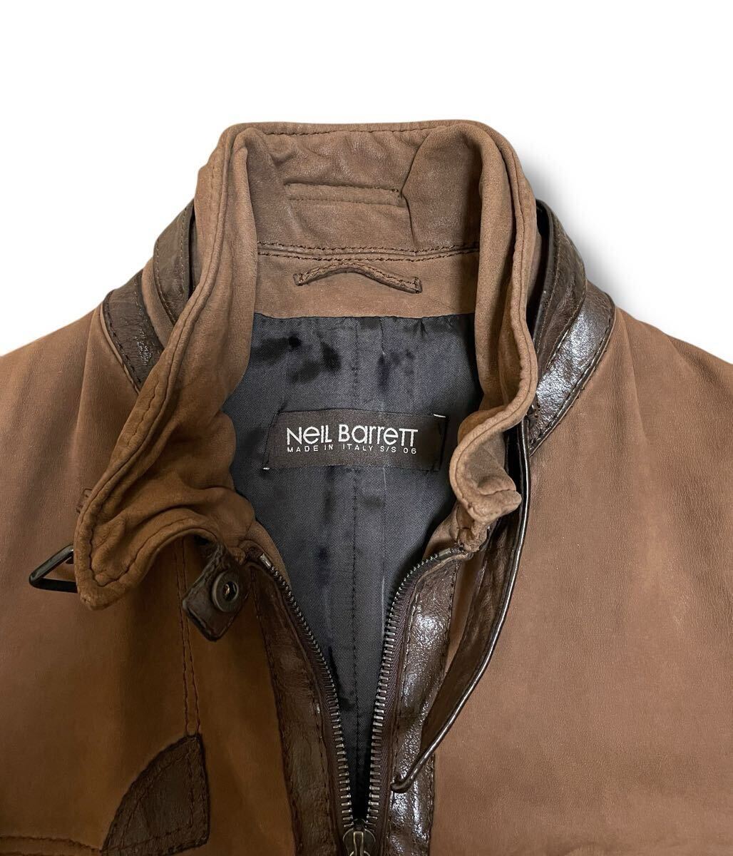 ジャケット・アウター Neil barrett Neil Barrett Iconic M-65 Military Leather Jacket XS biker
