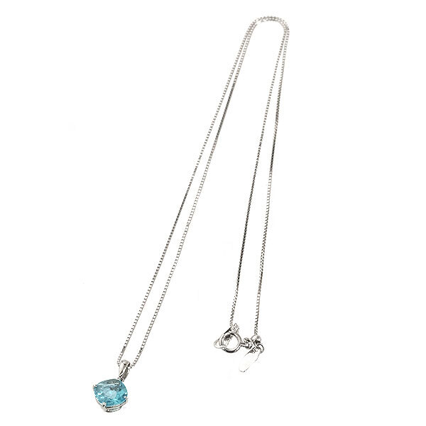 送料無料 本物 デザインネックレス PT900 PT850プラチナ アパタイト1.06ct プチペンダント レディースアクセサリー おしゃれ 可愛い